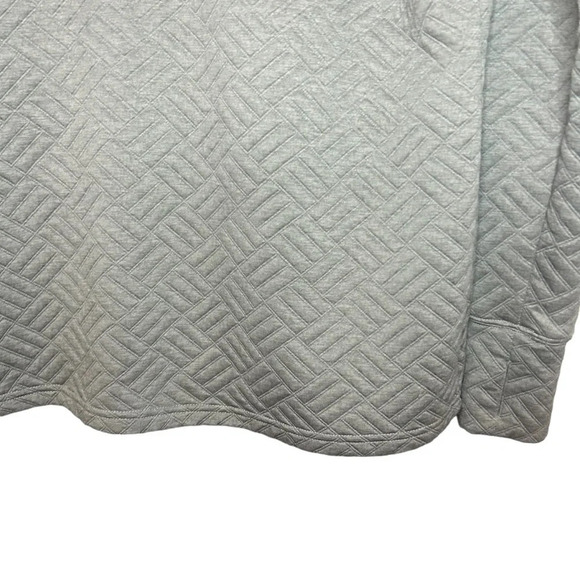 RBX sweatshirt gray funnel neck quilted textured pockets cozy size medium - Picture 7 of 11